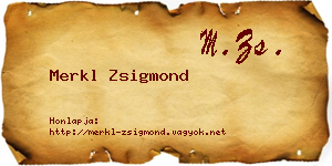 Merkl Zsigmond névjegykártya