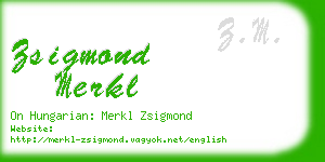 zsigmond merkl business card